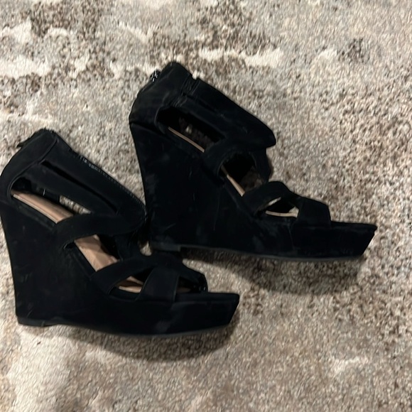 Top mode black wedge heels - Picture 2 of 5